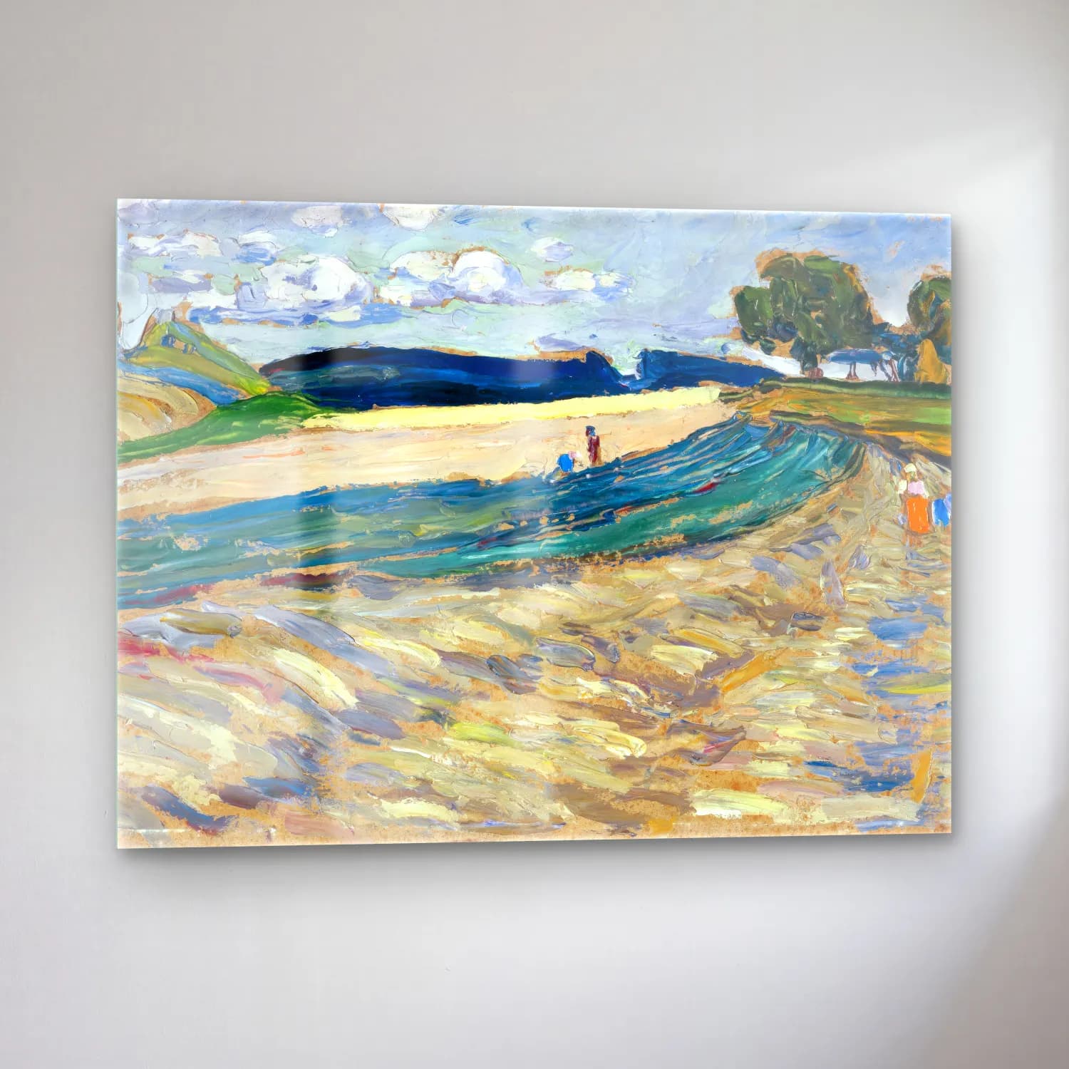Wassily Kandinsky – Landscape with a yellow field cam tablo — sol açıdan görünüm