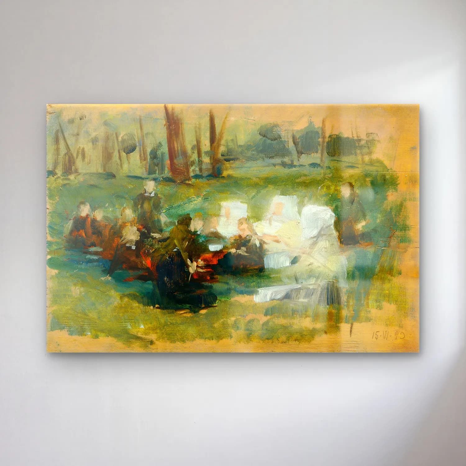 Empresyonist Sahilde İnsanlar No. 22 cam tablo — Empresyonist Sahilde İnsanlar No. 22 — empresyonist sahilde i̇nsanlar