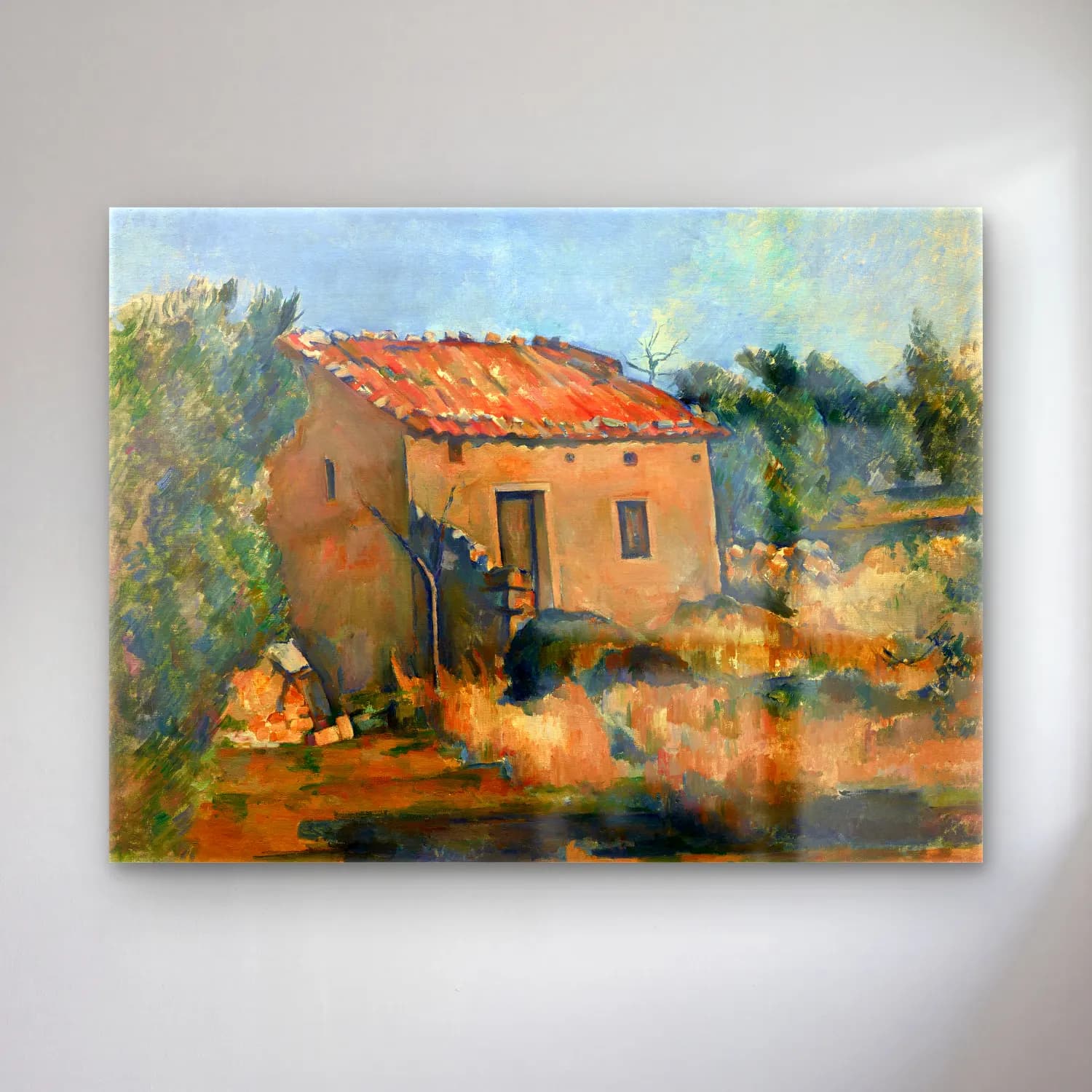 Yağlı Boya Kır Evi No. 47 cam tablo — Yağlı Boya Kır Evi No. 47 — yağlı boya kır evi