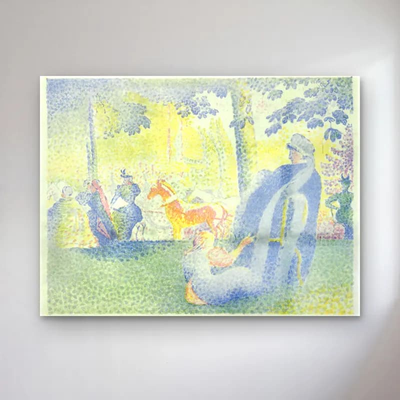 Empresyonist Sahilde İnsanlar No. 28 cam tablo — Empresyonist Sahilde İnsanlar No. 28 — empresyonist sahilde i̇nsanlar
