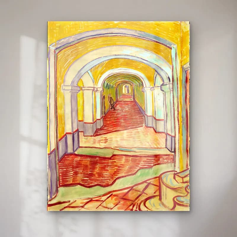 Empresyonist Kapı – Sarı Tonlar cam tablo — Empresyonist Kapı – Sarı Tonlar — empresyonist kapı