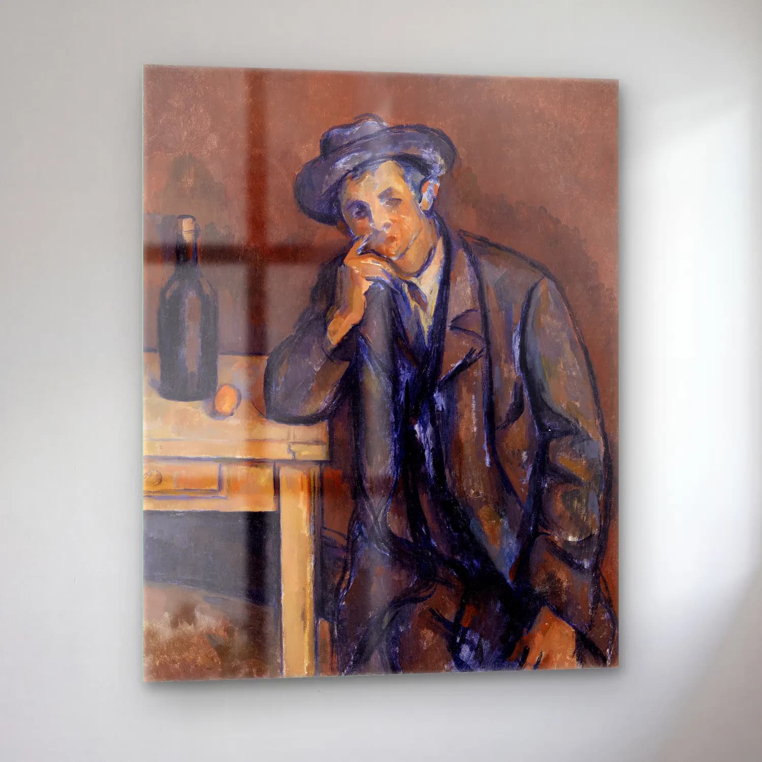 Empresyonist Erkek Portresi No. 16 cam tablo — sol açıdan görünüm
