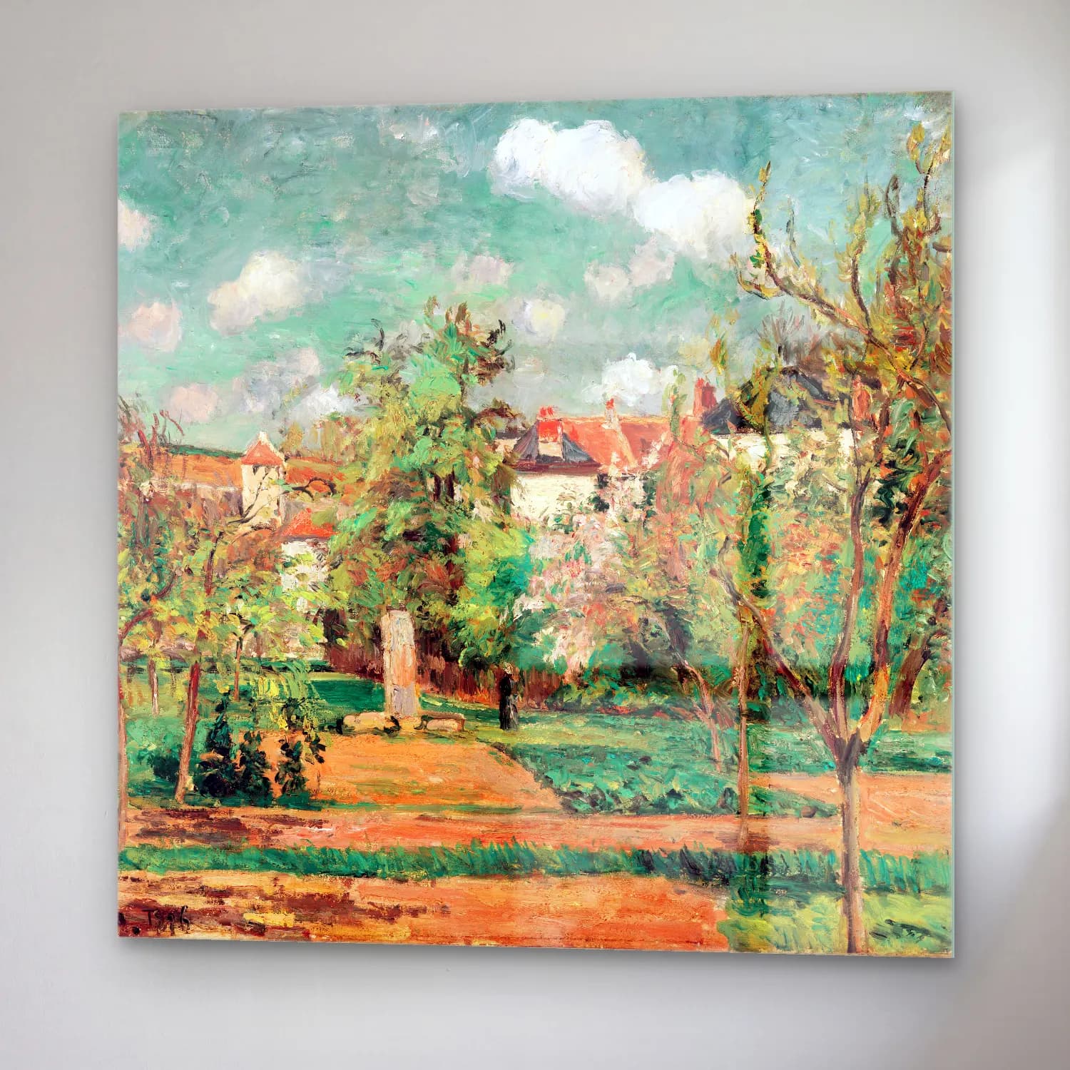 Camille Pissarro – The Garden in the sun, Pontoise cam tablo — sağ açıdan görünüm