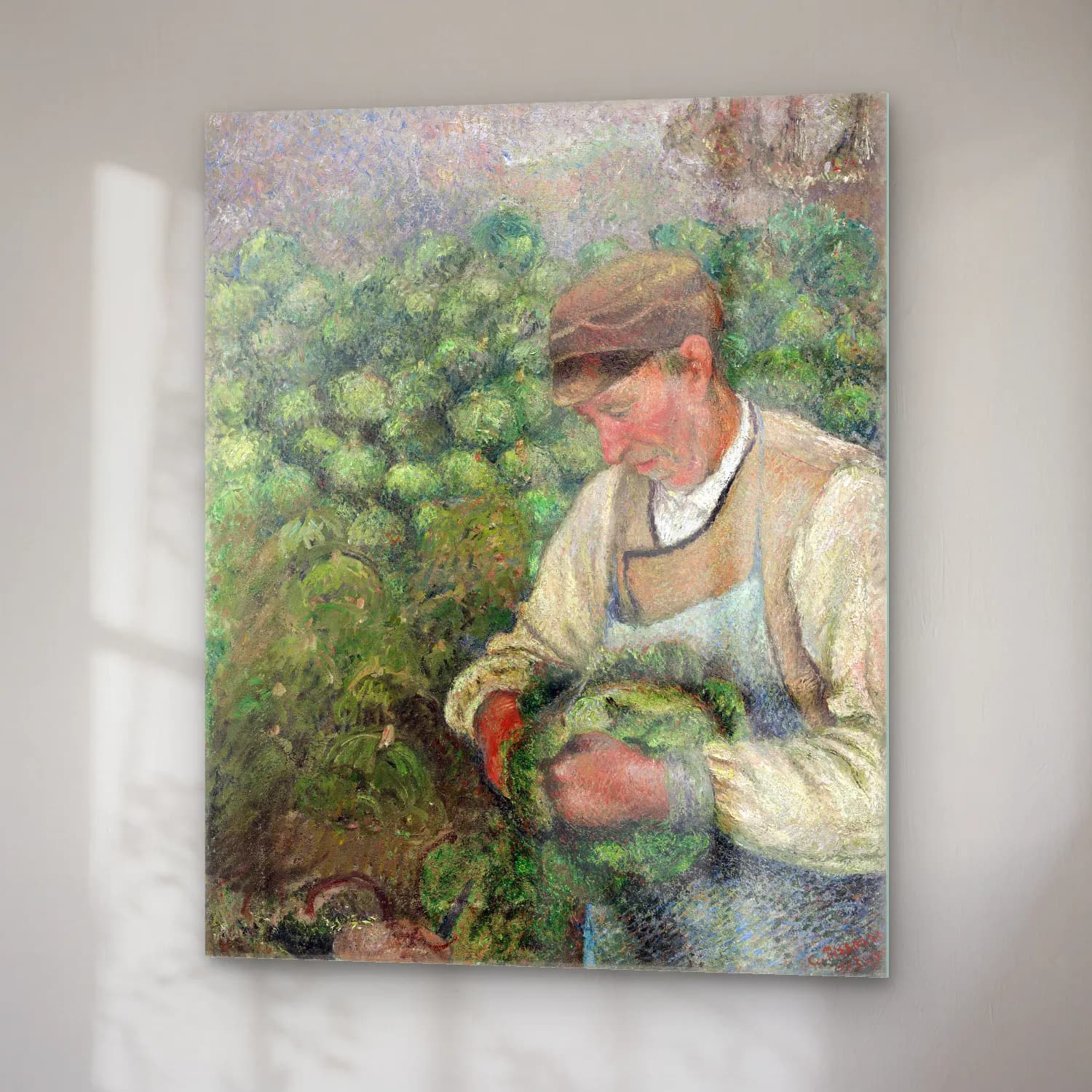 The Gardener – Old Peasant with Cabbage cam tablo — sağ açıdan görünüm