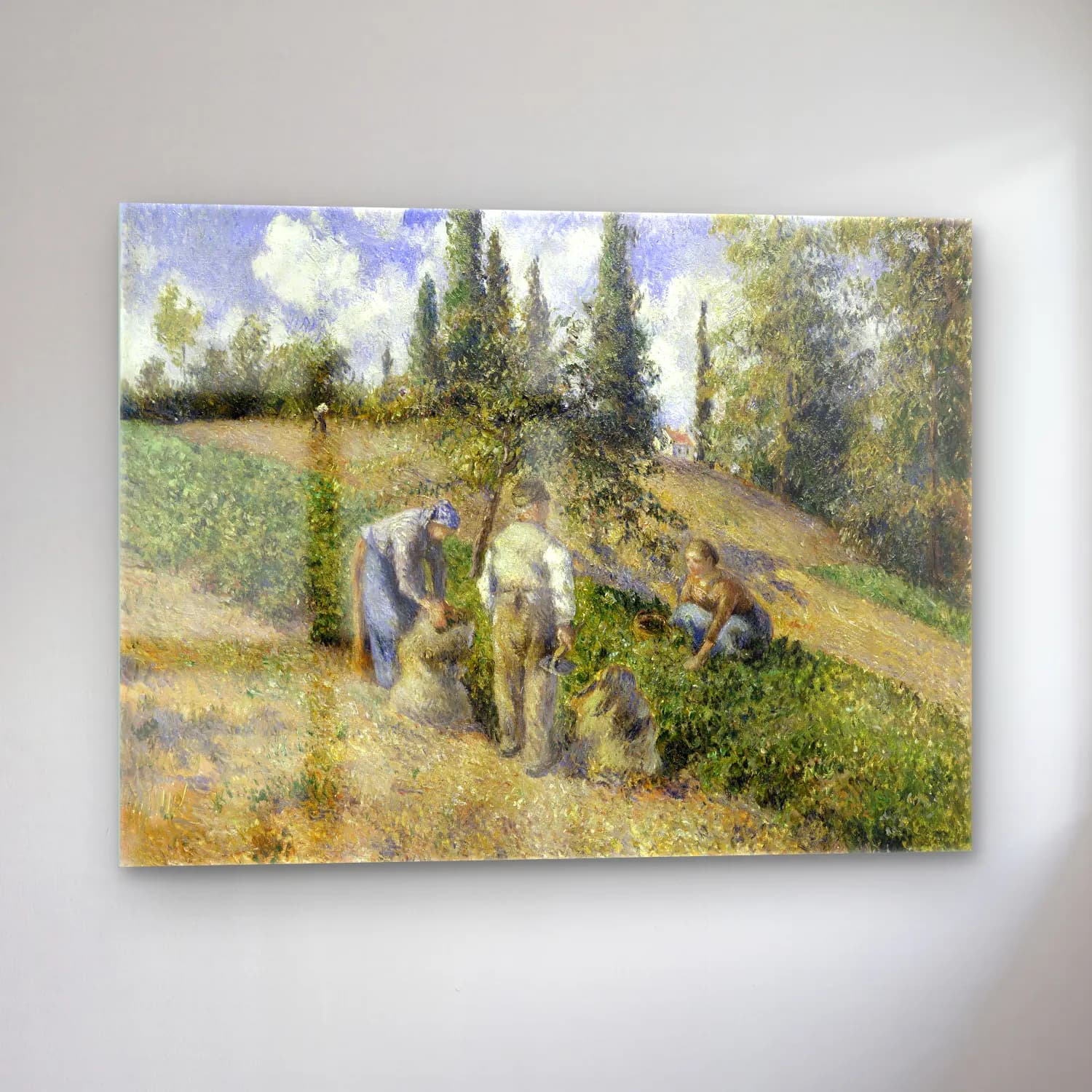Camille Pissarro – The Harvest, Pontoise cam tablo — sol açıdan görünüm