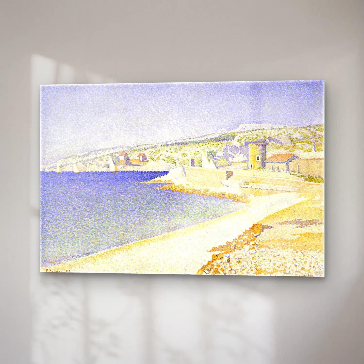 Paul Signac – The Jetty at Cassis, Opus cam tablo — sağ açıdan görünüm
