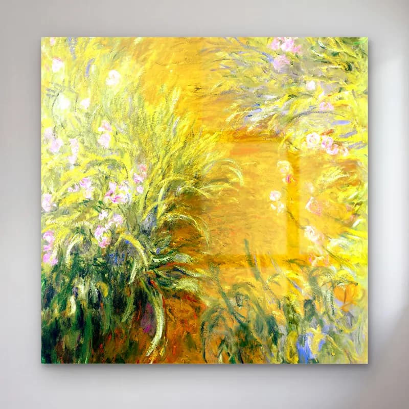 Claude Monet – The Path through the Irises cam tablo — Claude Monet – The Path through the Irises — empresyonist süsenler