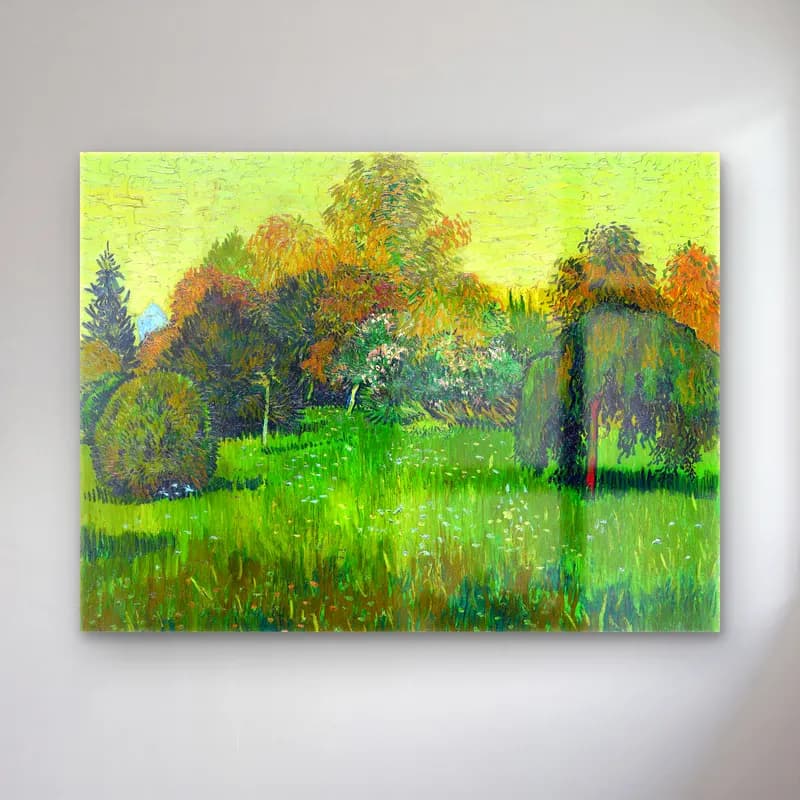 Vincent Van Gogh – The Poet s Garden cam tablo — Vincent Van Gogh – The Poet s Garden — empresyonist çiçek bahçesi