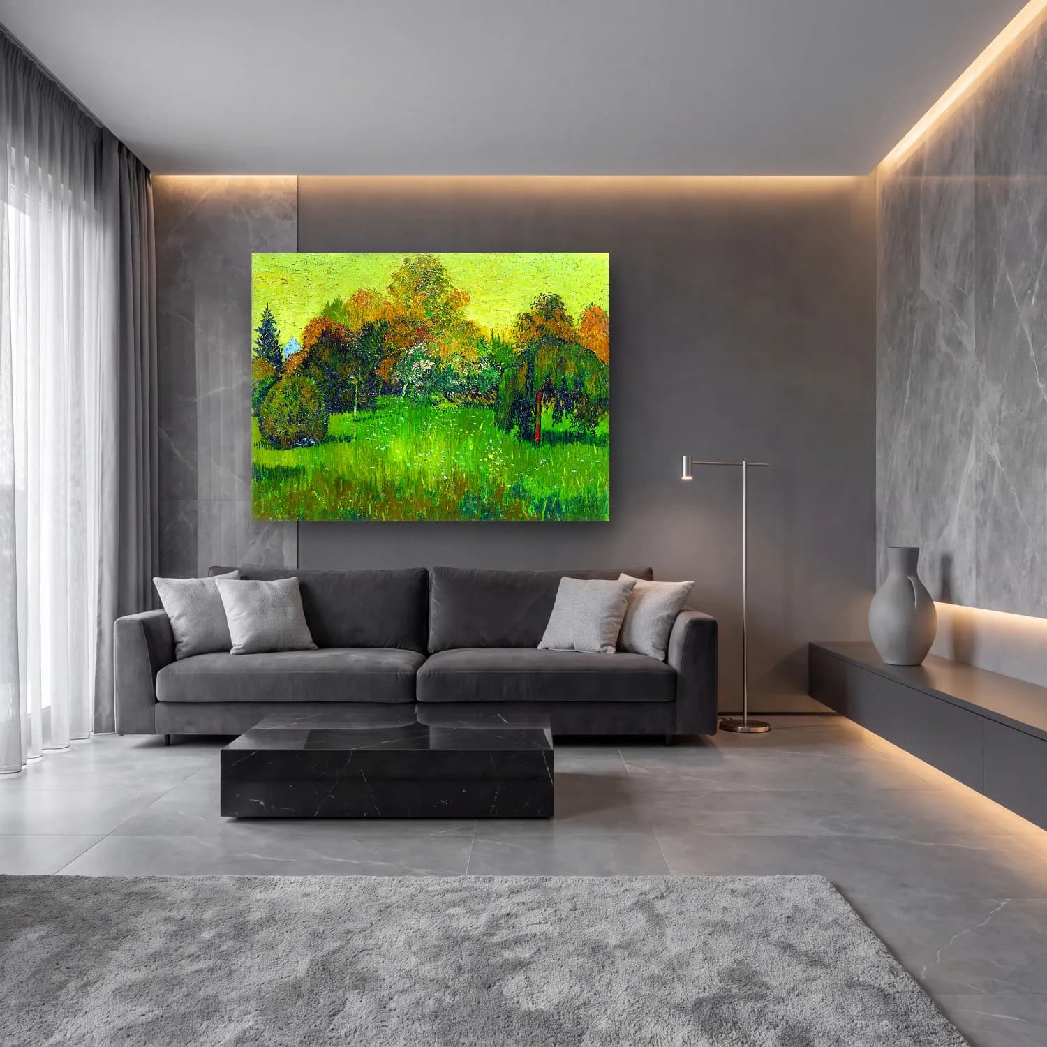 Vincent Van Gogh – The Poet s Garden cam tablo — lüks salon duvarında