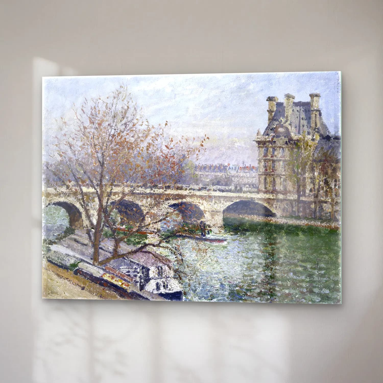 Camille Pissarro – The Pont Royal and the Pavillon de Flore cam tablo — sağ açıdan görünüm