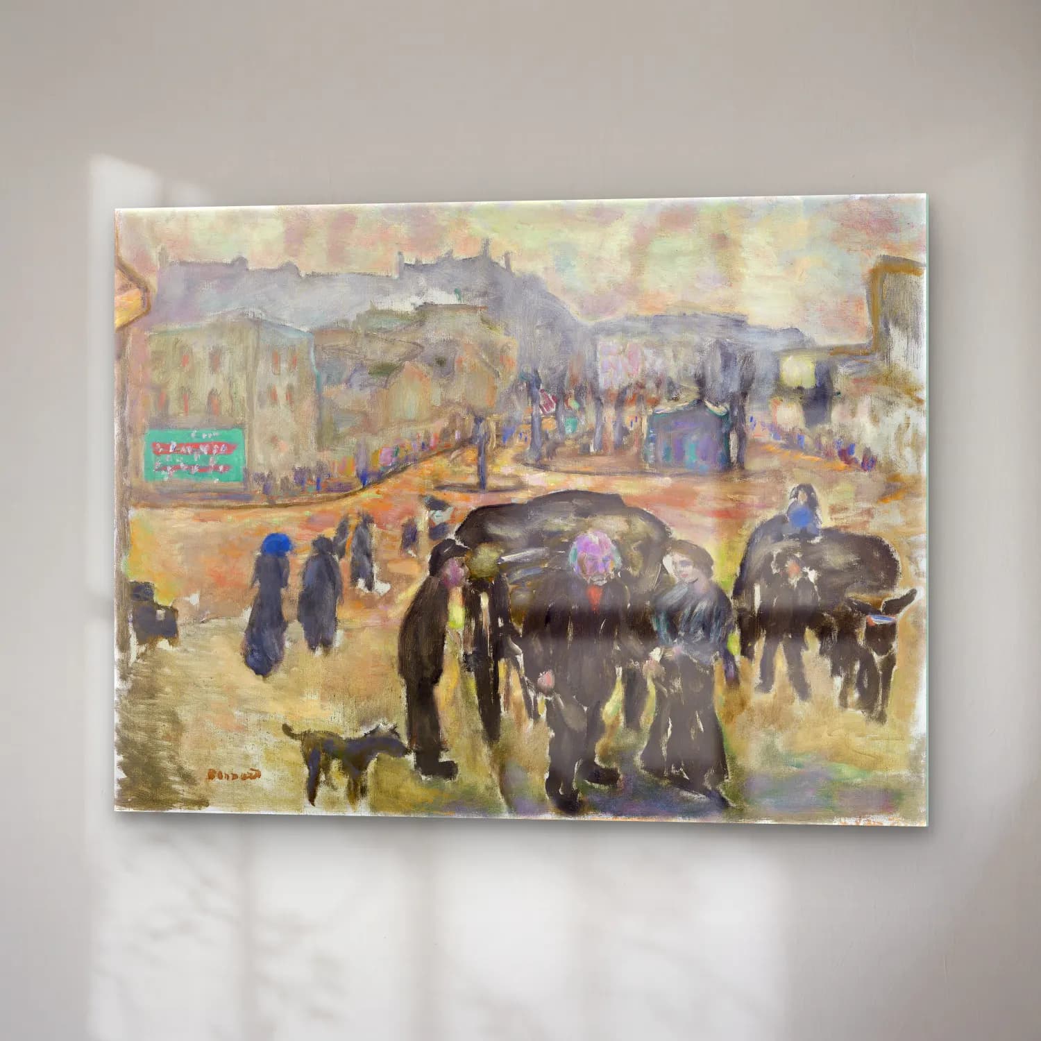 Pierre Bonnard – The Ragpickers – Pastel Tonlar cam tablo — sağ açıdan görünüm
