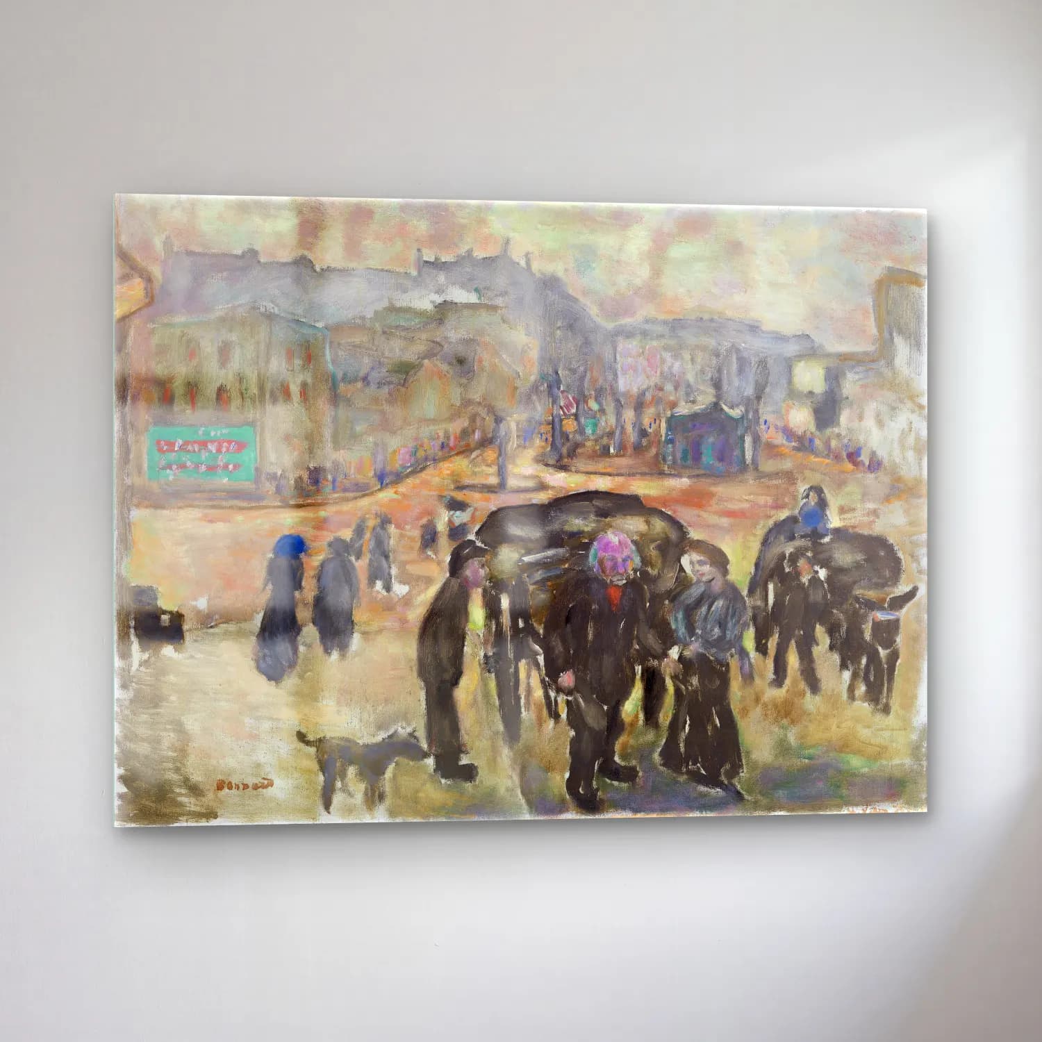 Pierre Bonnard – The Ragpickers – Pastel Tonlar cam tablo — sol açıdan görünüm