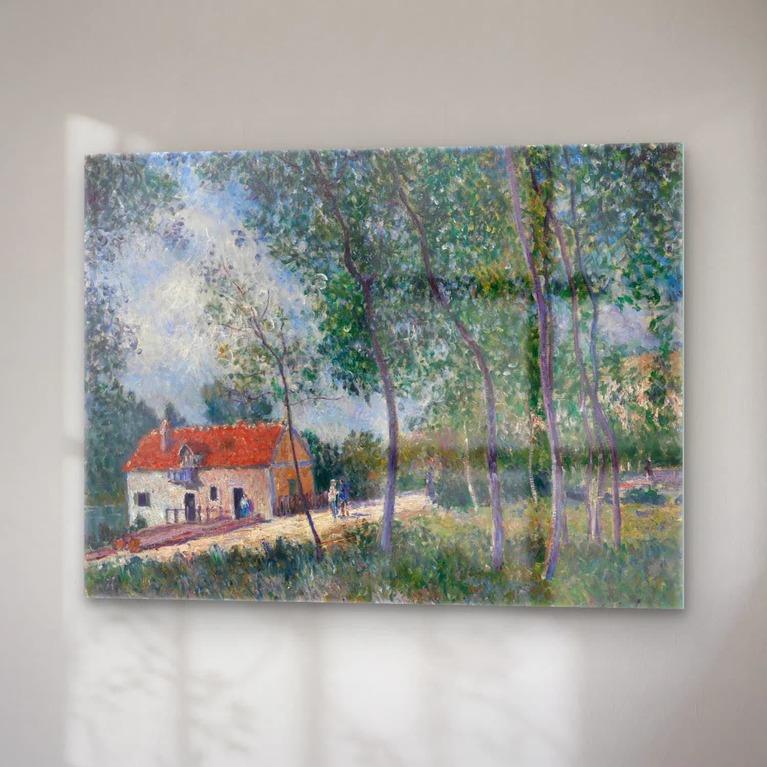 Alfred Sisley – The Road from Moret to Saint-Mammès cam tablo — sağ açıdan görünüm