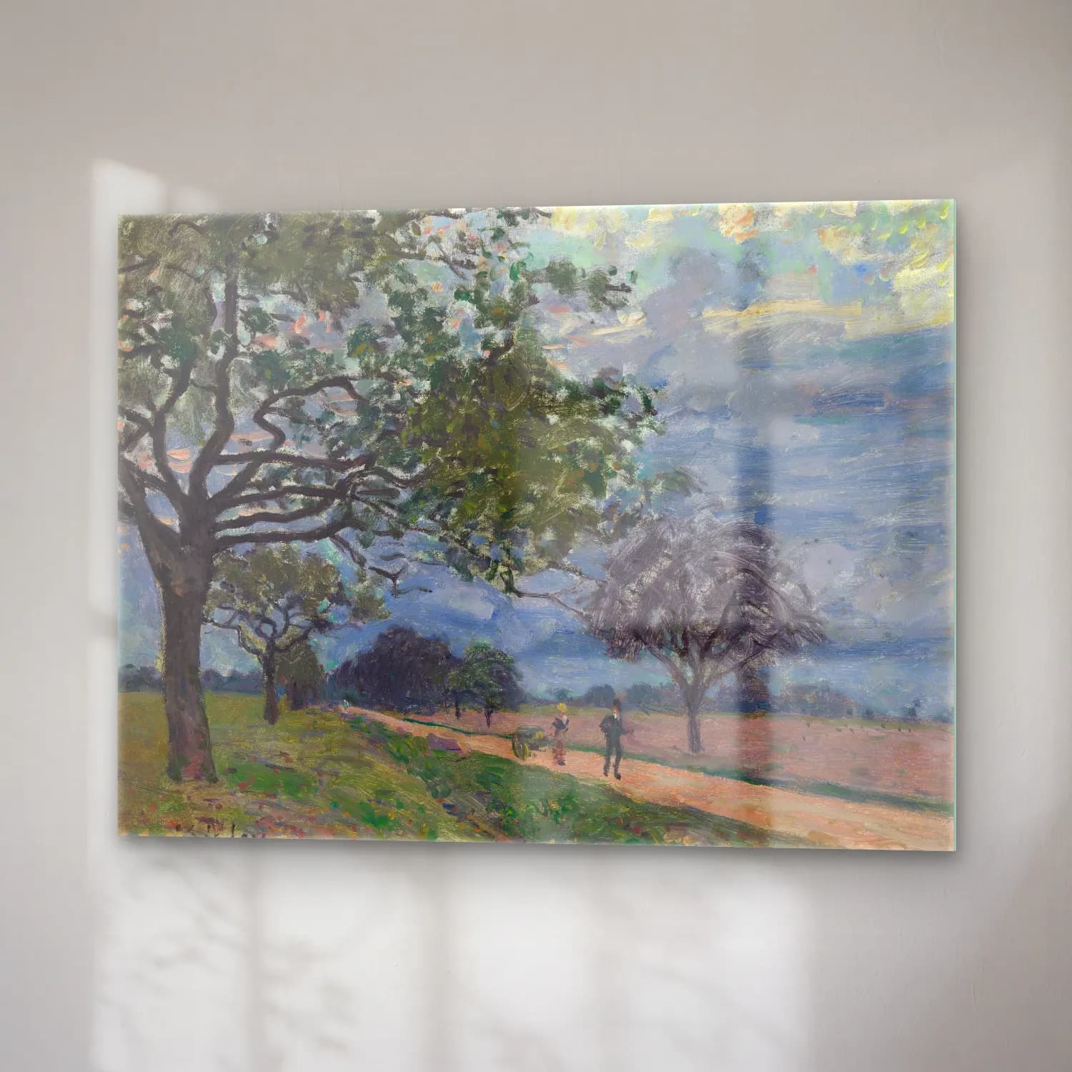 Alfred Sisley – The Road from Versailles to Louveciennes cam tablo — sağ açıdan görünüm