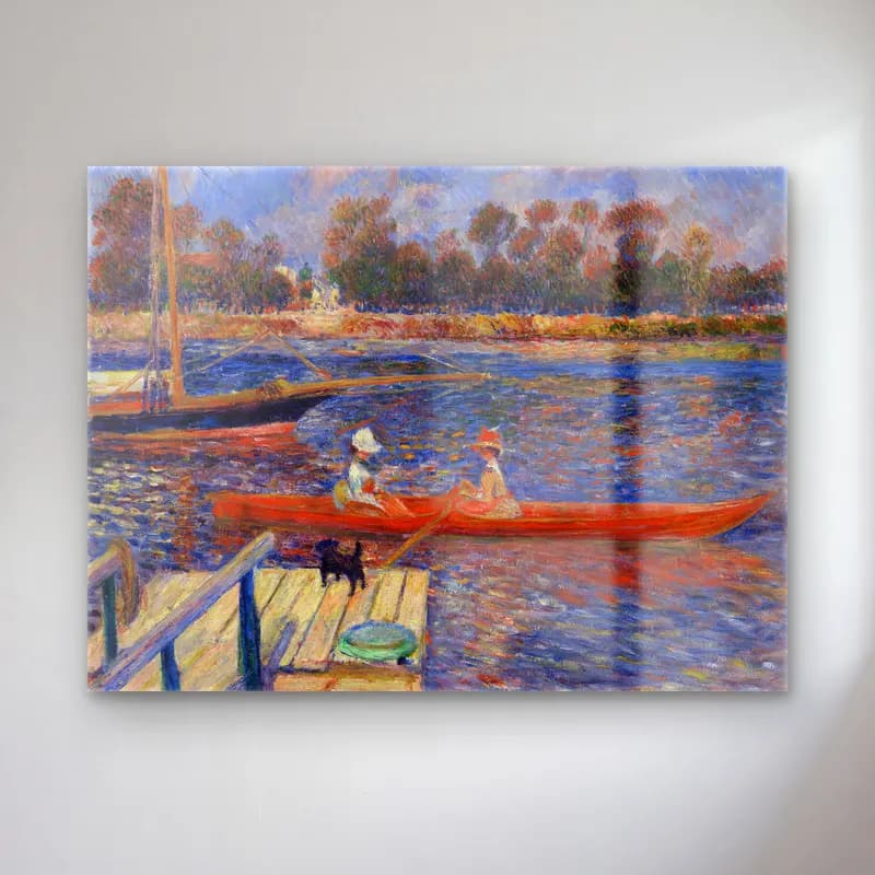 Pierre Auguste Renoir – The Seine at Argenteuil (La Seine Ã Argenteuil) cam tablo — Pierre Auguste Renoir – The Seine at Argenteuil (La Seine Ã Argenteuil) — empresyonist liman ve tekneler