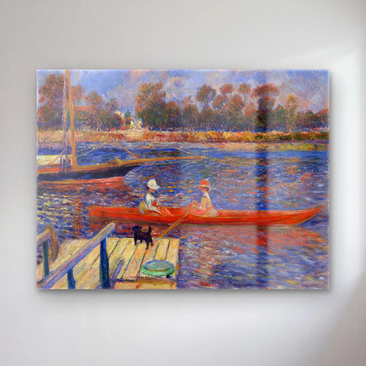 Pierre Auguste Renoir – The Seine at Argenteuil (La Seine Ã Argenteuil) cam tablo — Pierre Auguste Renoir – The Seine at Argenteuil (La Seine Ã Argenteuil) — empresyonist liman ve tekneler
