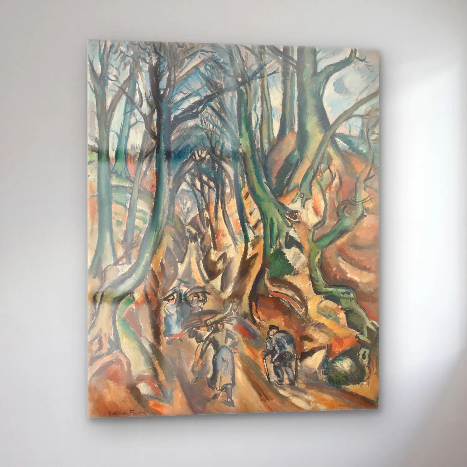 Othon Friesz – The hole road in winter time cam tablo — sol açıdan görünüm