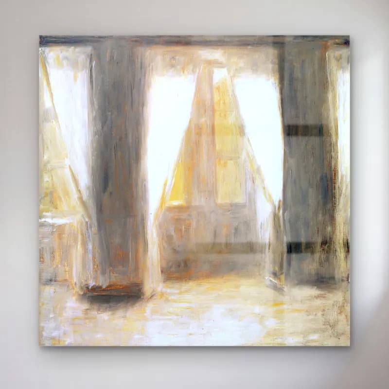 Vilhelm Hammershøi – The living room on Frederiksberg Allé cam tablo — Vilhelm Hammershøi – The living room on Frederiksberg Allé — empresyonist vintage i̇ç mekân