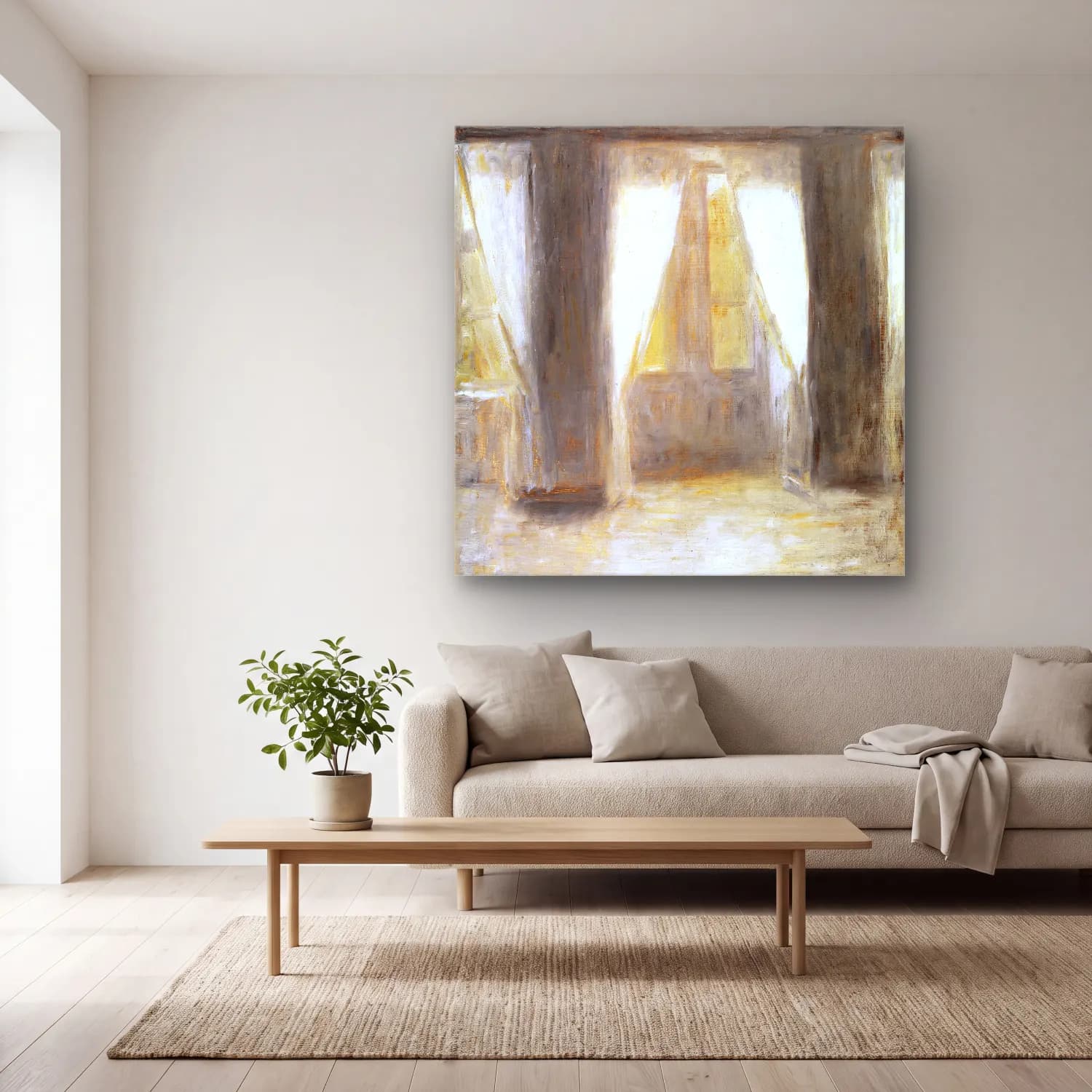 Vilhelm Hammershøi – The living room on Frederiksberg Allé cam tablo — açık renk salonda