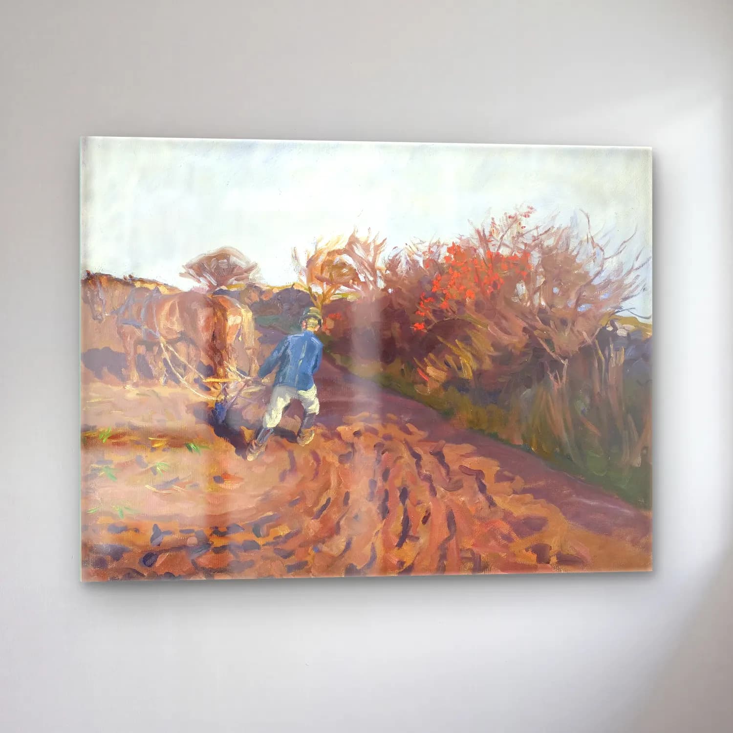 Peter Hansen – The plowman turns cam tablo — sol açıdan görünüm
