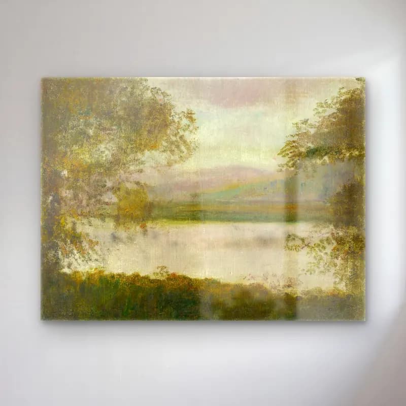 Empresyonist Göl ve Dağlar No. 15 cam tablo — Empresyonist Göl ve Dağlar No. 15 — empresyonist göl ve dağlar