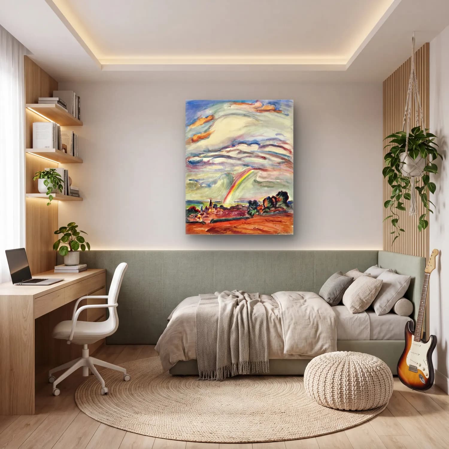 Othon Friesz – The rainbow.Montiullier cam tablo — genç odasında