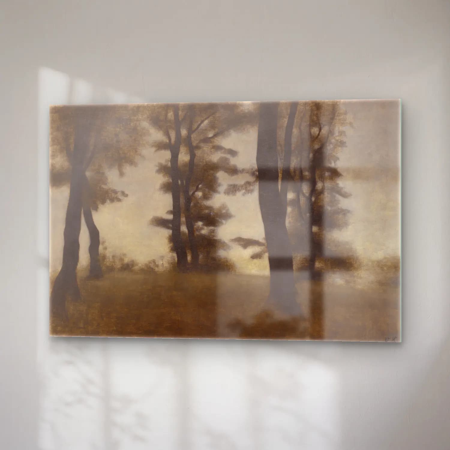 Vilhelm Hammershøi – Tree Trunks cam tablo — sağ açıdan görünüm