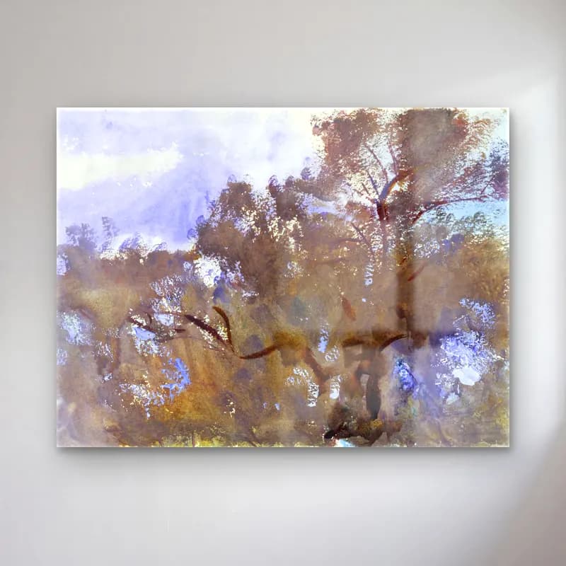 John Singer Sargent – Treetops against Sky (ca. 1909–1913) cam tablo — John Singer Sargent – Treetops against Sky (ca. 1909–1913) — suluboya yalnız ağaç