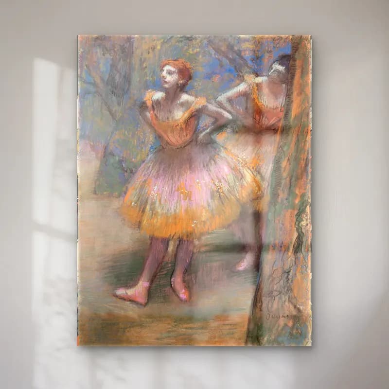 Edgar Degas – Two Dancers the famous cam tablo — Edgar Degas – Two Dancers the famous — empresyonist dansçılar