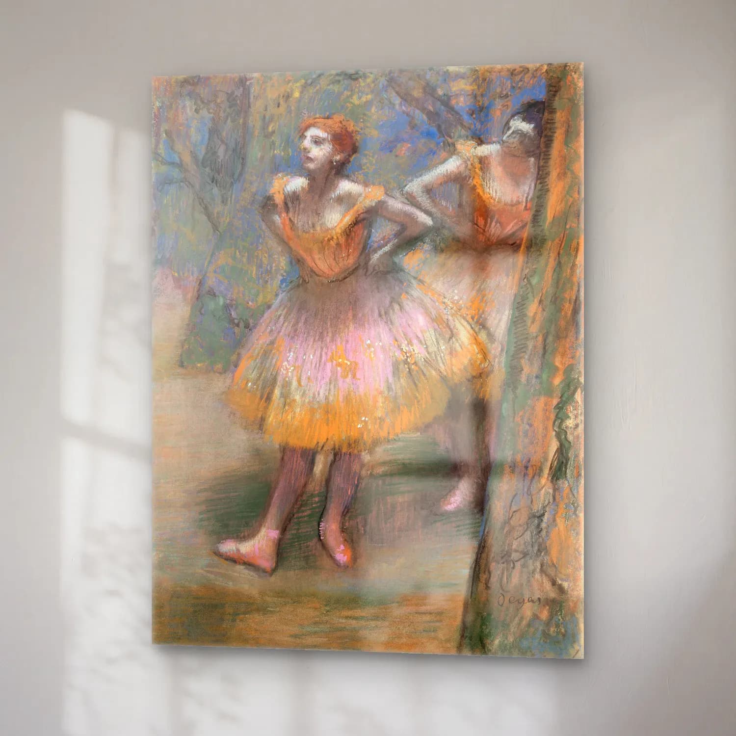 Edgar Degas – Two Dancers the famous cam tablo — sağ açıdan görünüm