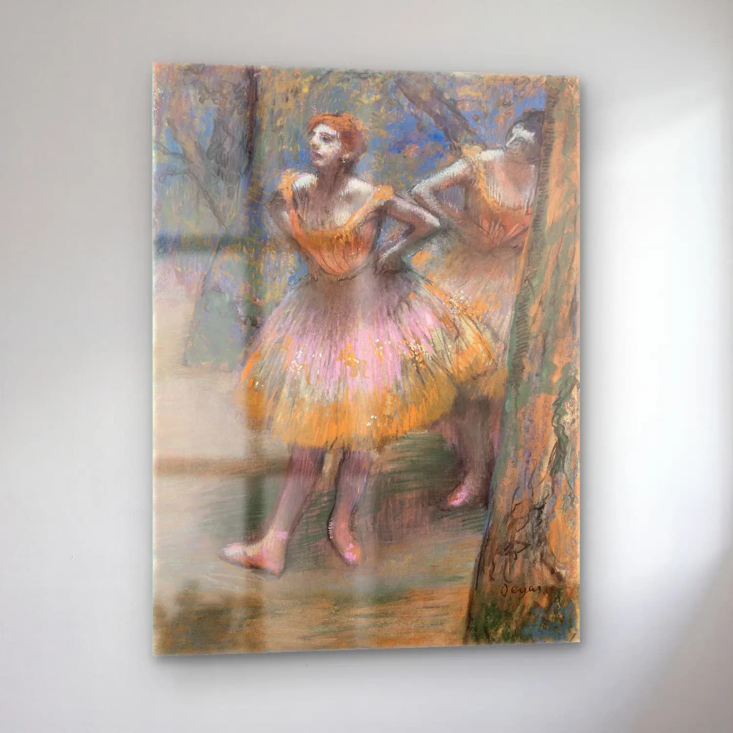 Edgar Degas – Two Dancers the famous cam tablo — sol açıdan görünüm