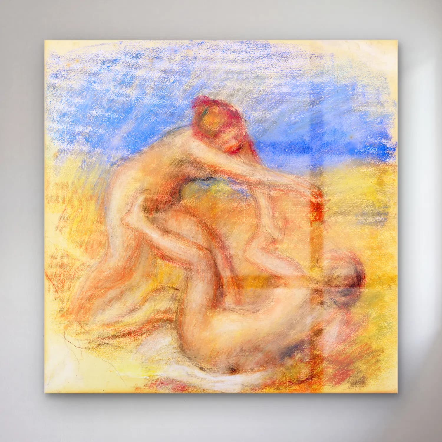 Pierre Auguste Renoir – Two Nudes cam tablo — Pierre Auguste Renoir – Two Nudes — empresyonist dansçılar