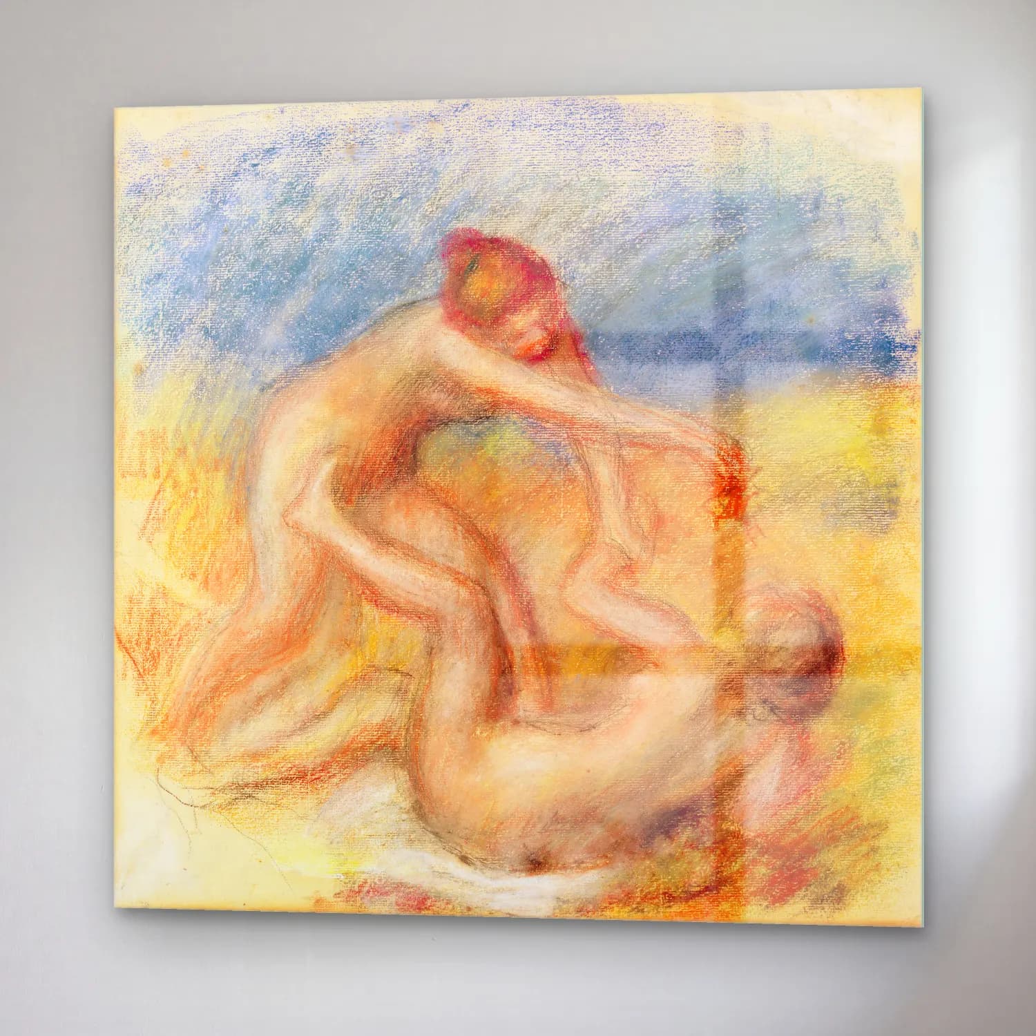 Pierre Auguste Renoir – Two Nudes cam tablo — sağ açıdan görünüm