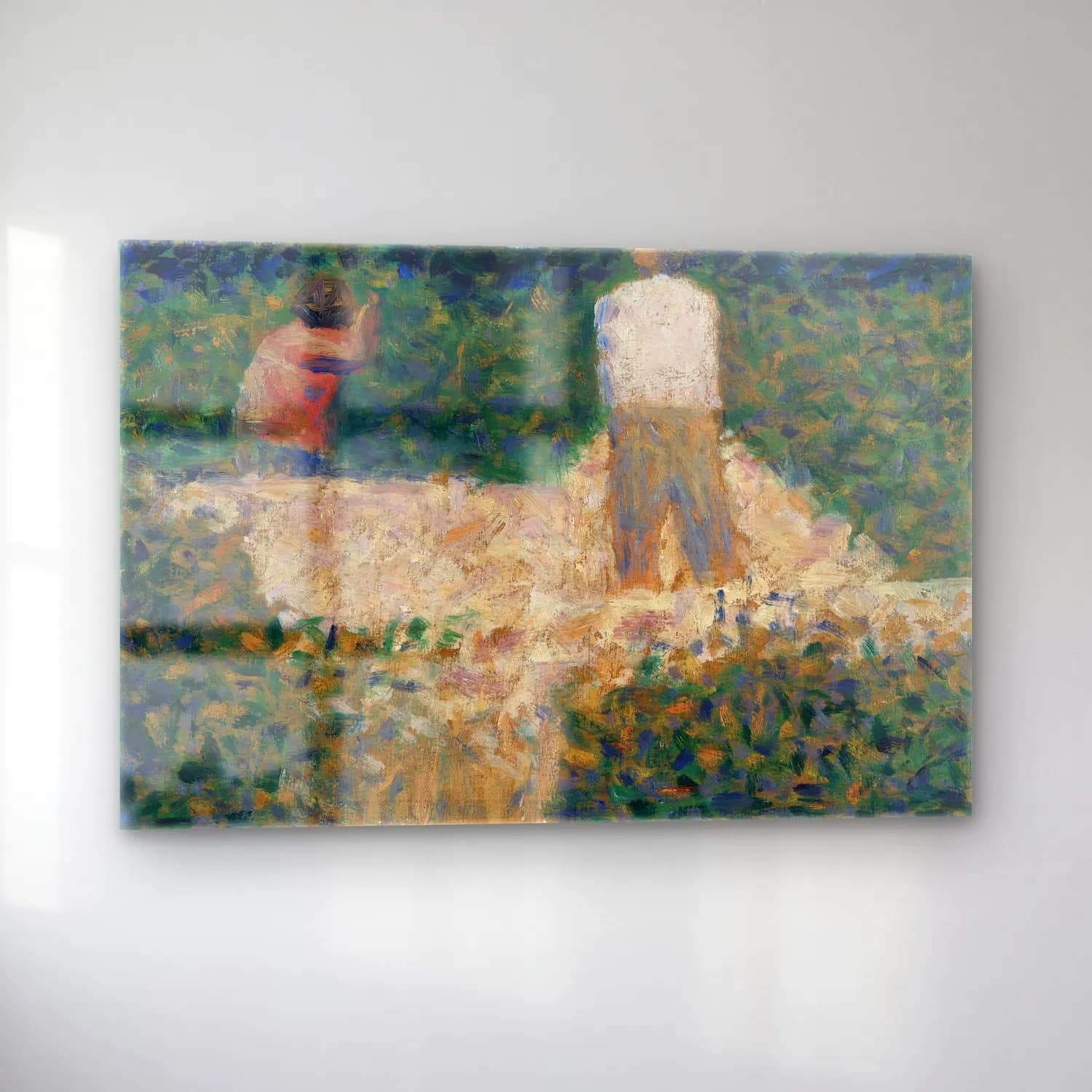 Georges Seurat – Two Stonebreakers (ca. 1881) cam tablo — sol açıdan görünüm