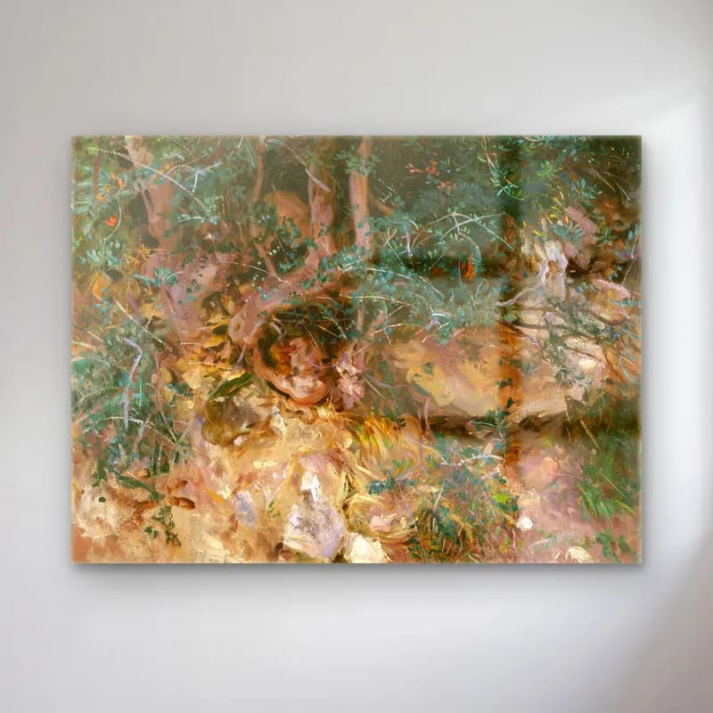 John Singer Sargent – Valdemosa, Majorca Thistles and Herbage on a Hillside cam tablo — John Singer Sargent – Valdemosa, Majorca Thistles and Herbage on a Hillside — empresyonist mitolojik sahne