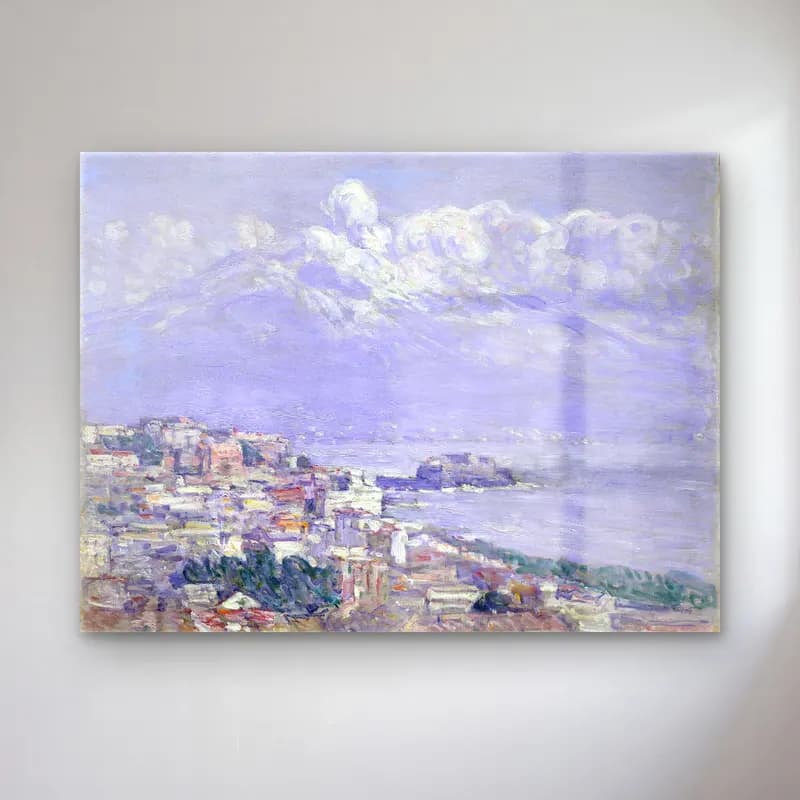 Frederick Childe Hassam – Vesuvius cam tablo — Frederick Childe Hassam – Vesuvius — empresyonist i̇talyan sahili