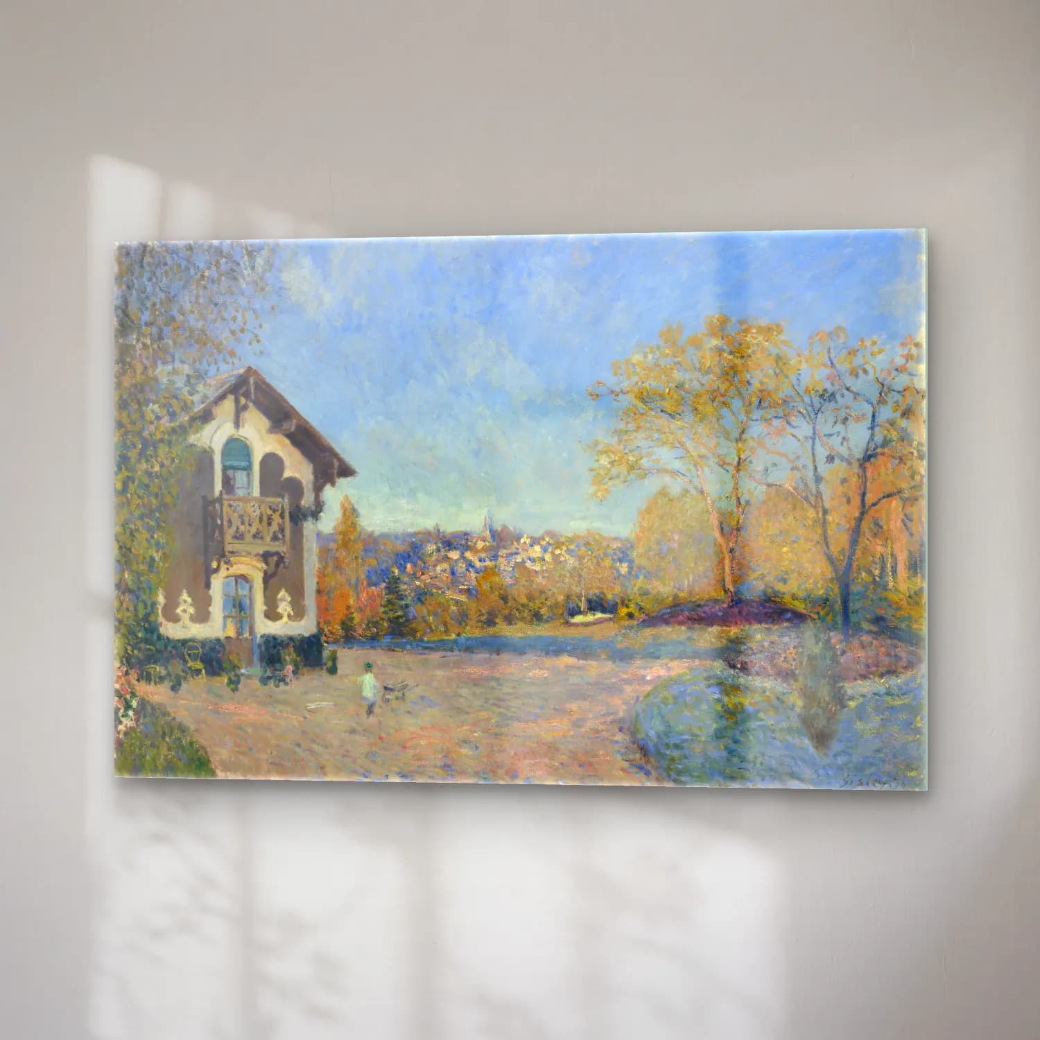 Alfred Sisley – View of Marly-le-Roi from Coeur-Volant cam tablo — sağ açıdan görünüm