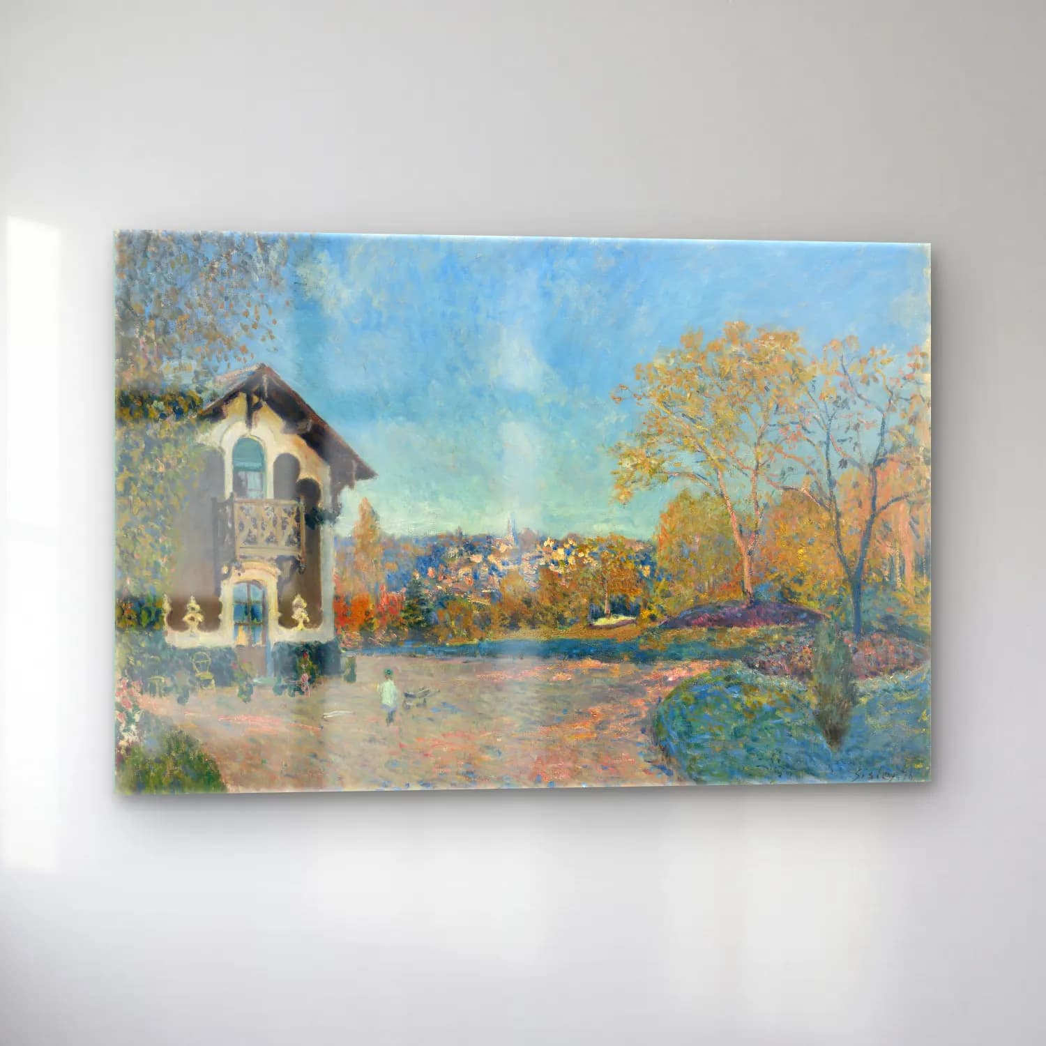 Alfred Sisley – View of Marly-le-Roi from Coeur-Volant cam tablo — sol açıdan görünüm