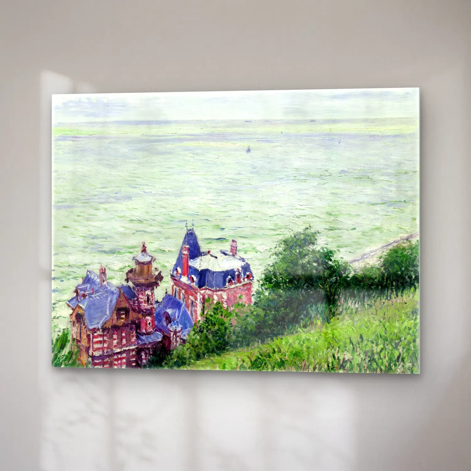 Gustave Caillebotte – Villas at Trouville – Pastel Tonlar cam tablo — sağ açıdan görünüm