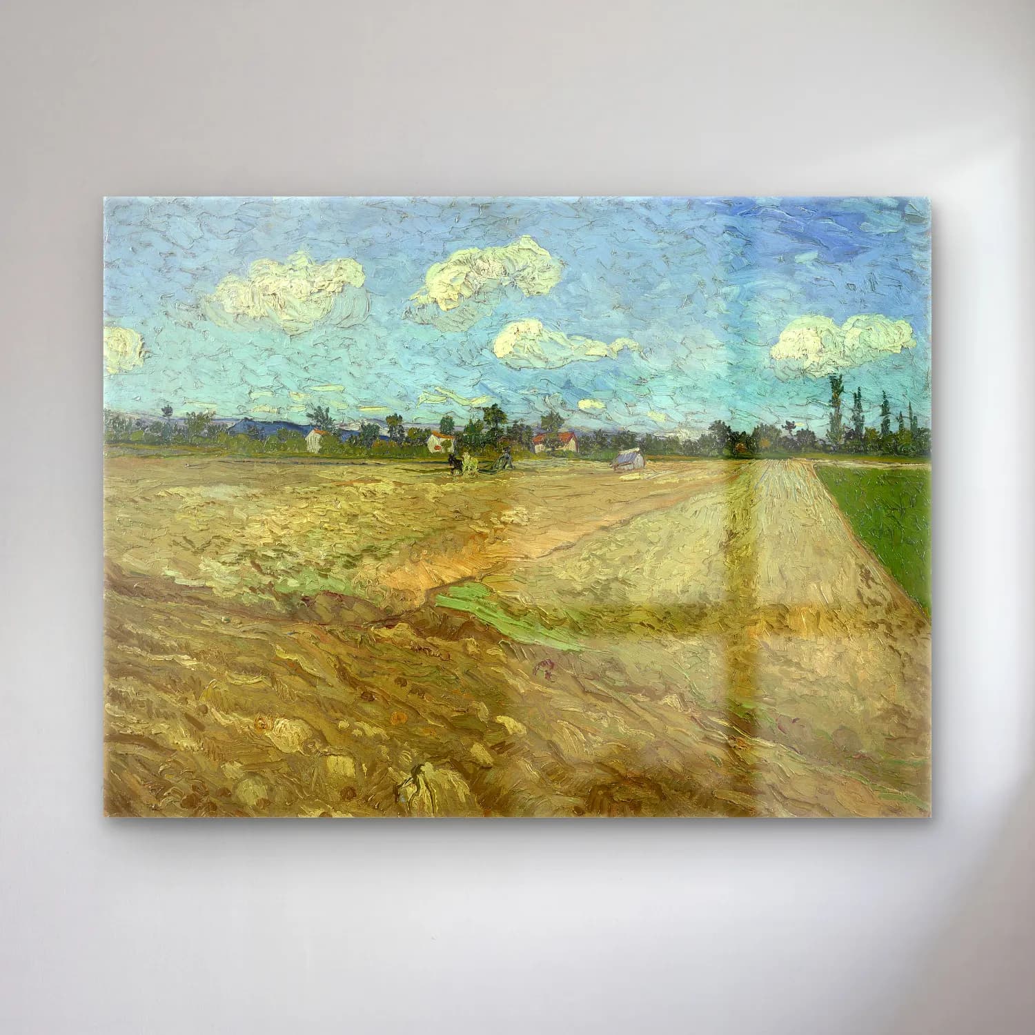 Vincent van Gogh – Geploegde akkers cam tablo — Vincent van Gogh – Geploegde akkers — empresyonist buğday tarlası