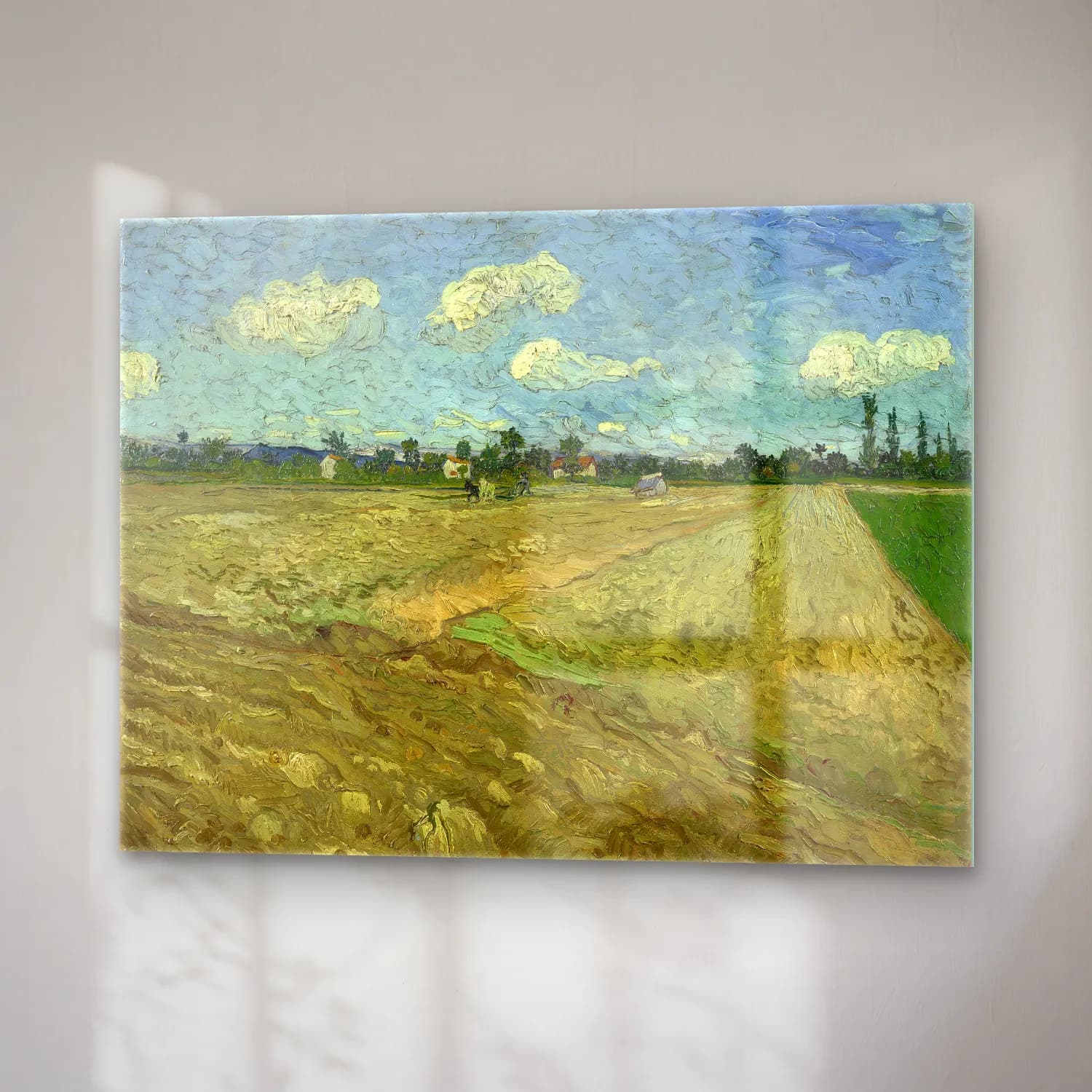 Vincent van Gogh – Geploegde akkers cam tablo — sağ açıdan görünüm