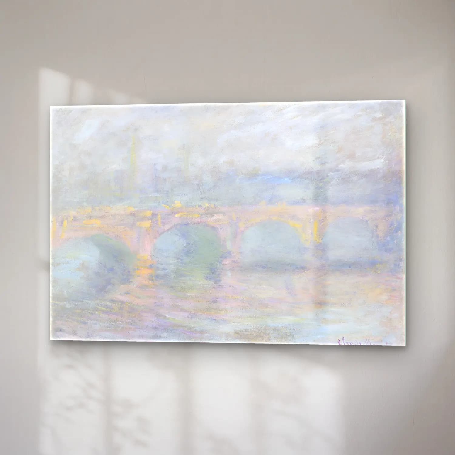 Claude Monet – Waterloo Bridge, London, at Sunset cam tablo — sağ açıdan görünüm