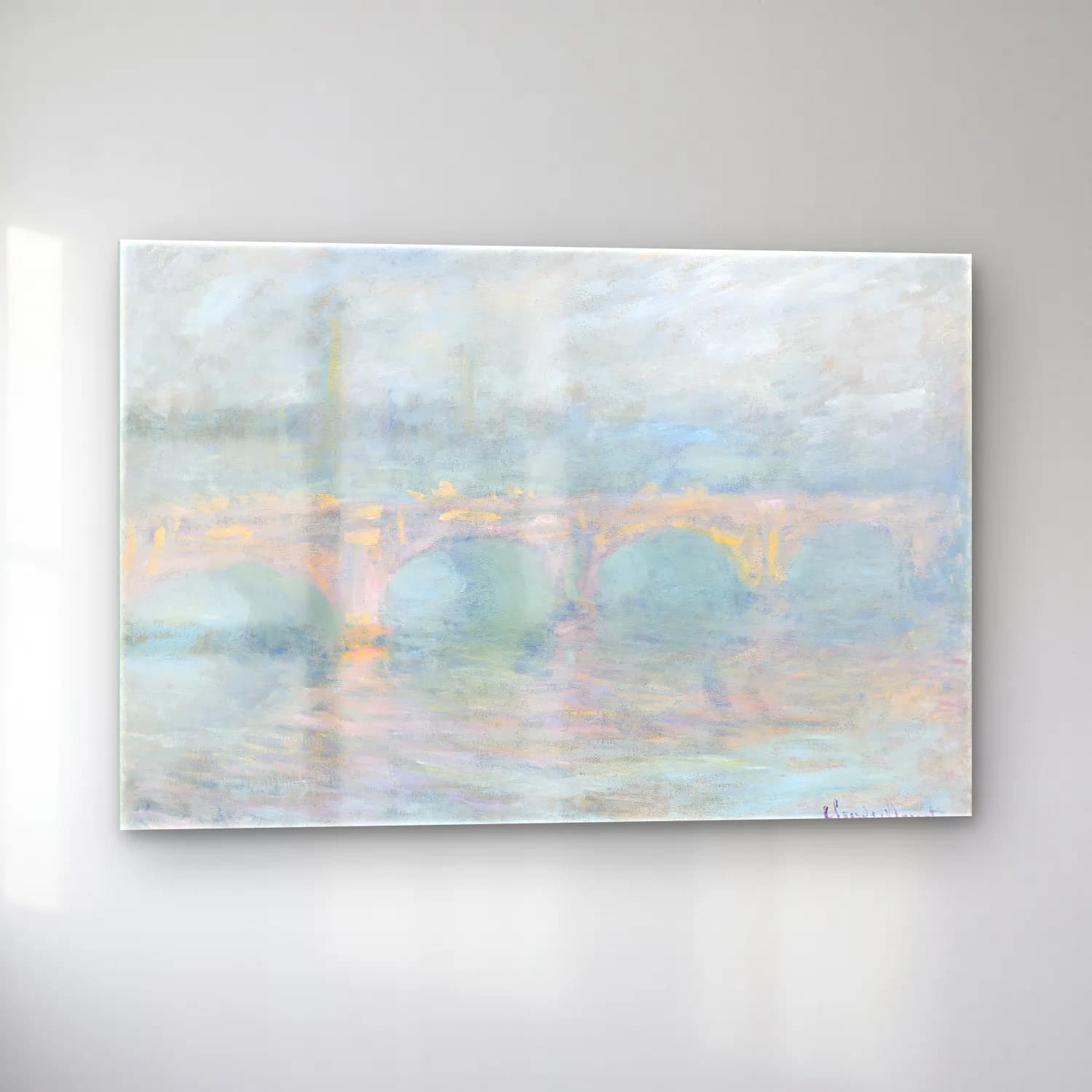 Claude Monet – Waterloo Bridge, London, at Sunset cam tablo — sol açıdan görünüm