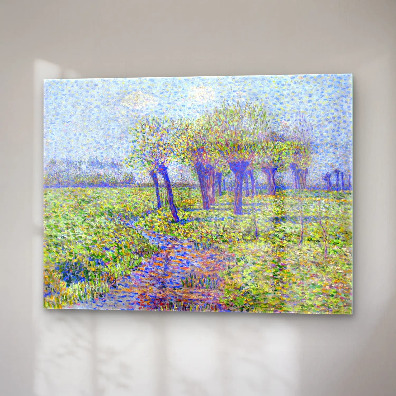 Paul Baum – Willows by the Brook impressionism oil painting cam tablo — sağ açıdan görünüm