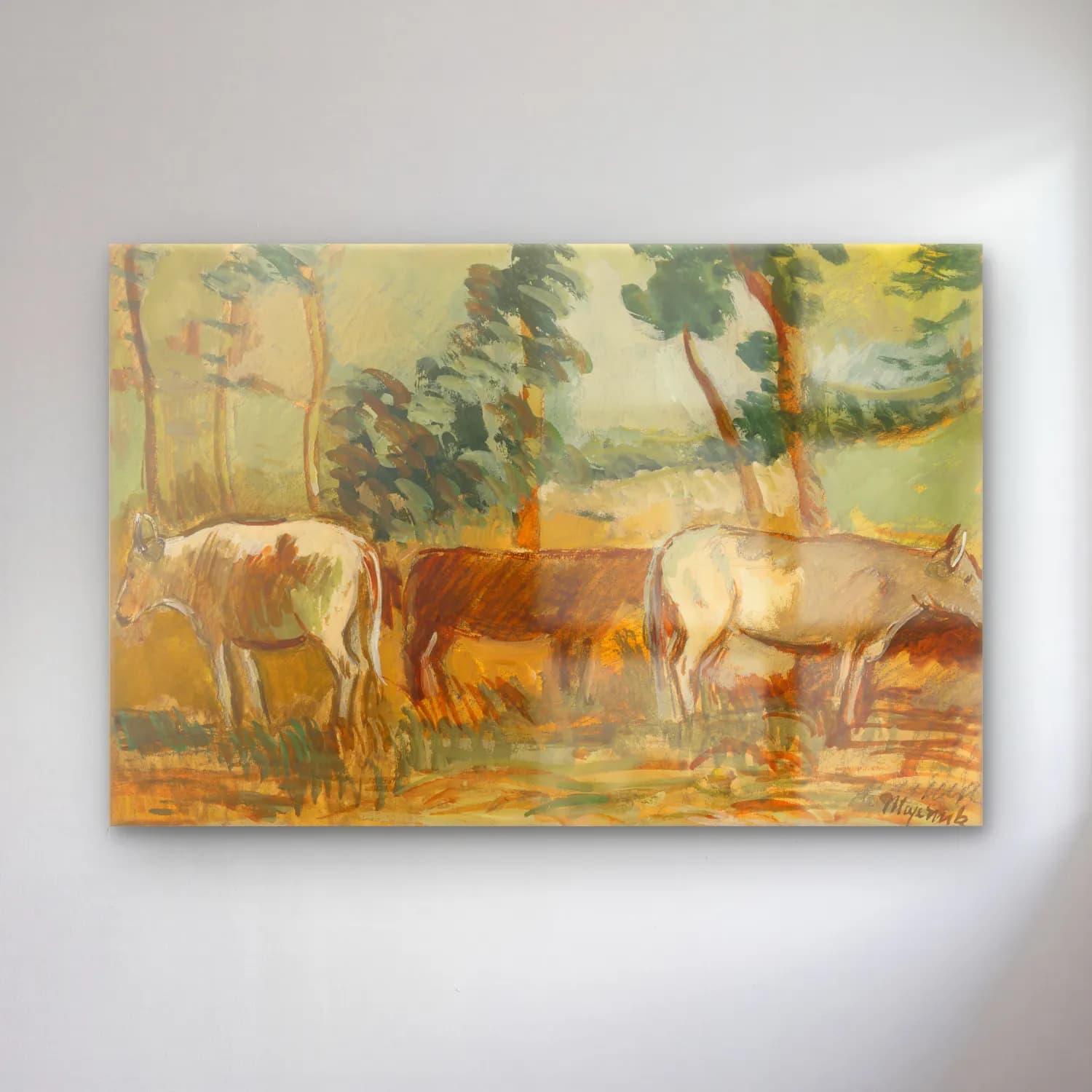 Cyprián Majerník – Cows cam tablo — Cyprián Majerník – Cows — yağlı boya i̇nek