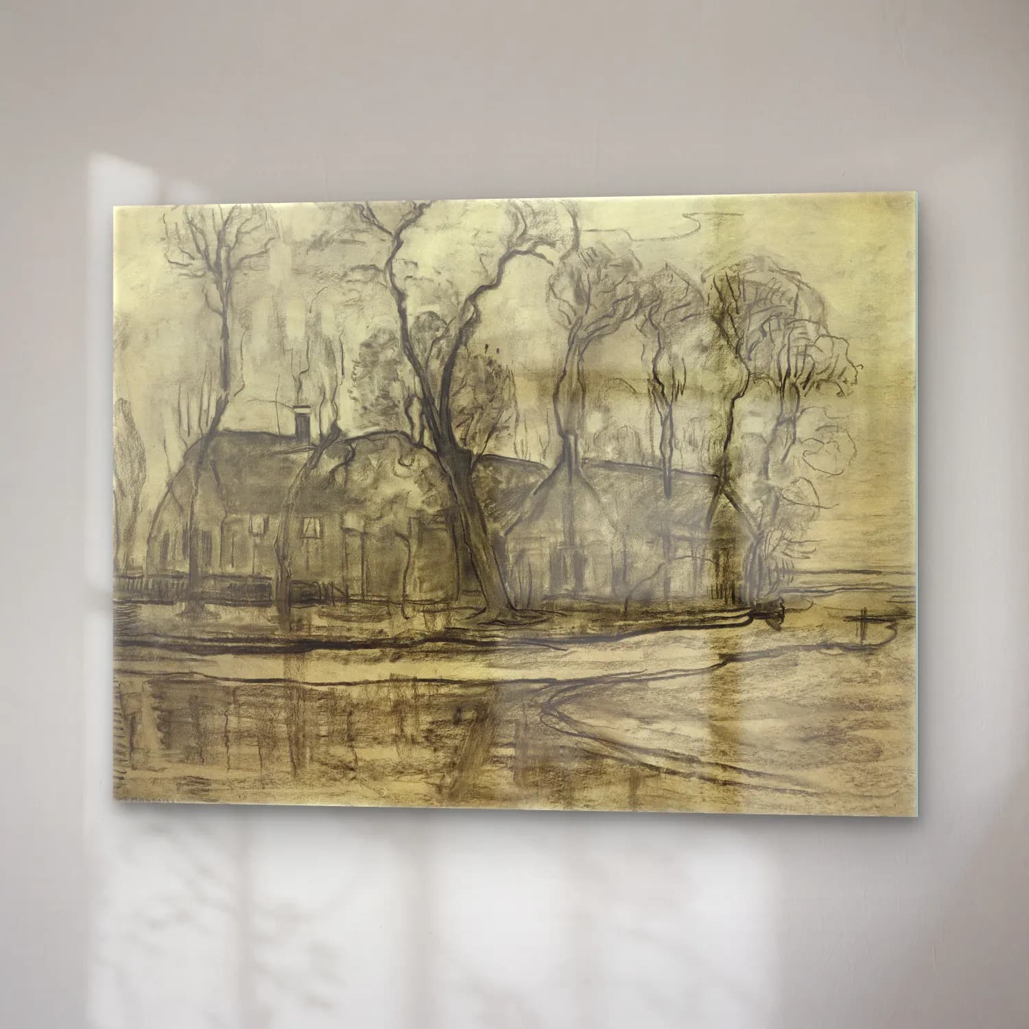 Piet Mondrian – Farm Near Duivendrecht, The Sea cam tablo — sağ açıdan görünüm