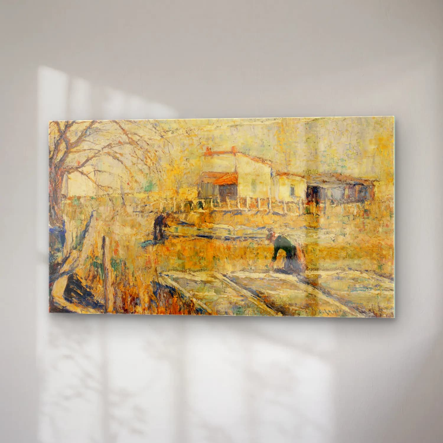 Empresyonist Kır Evi No. 41 cam tablo — sağ açıdan görünüm
