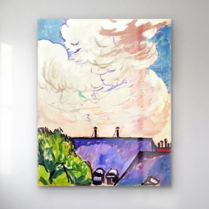 Lyman Sayen – Clouds Henry cam tablo — Lyman Sayen – Clouds Henry — empresyonist bulutlu gökyüzü