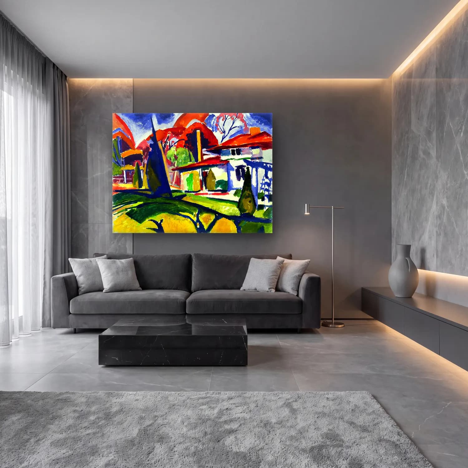 Lyman Sayen – Newman s House Henry cam tablo — lüks salon duvarında