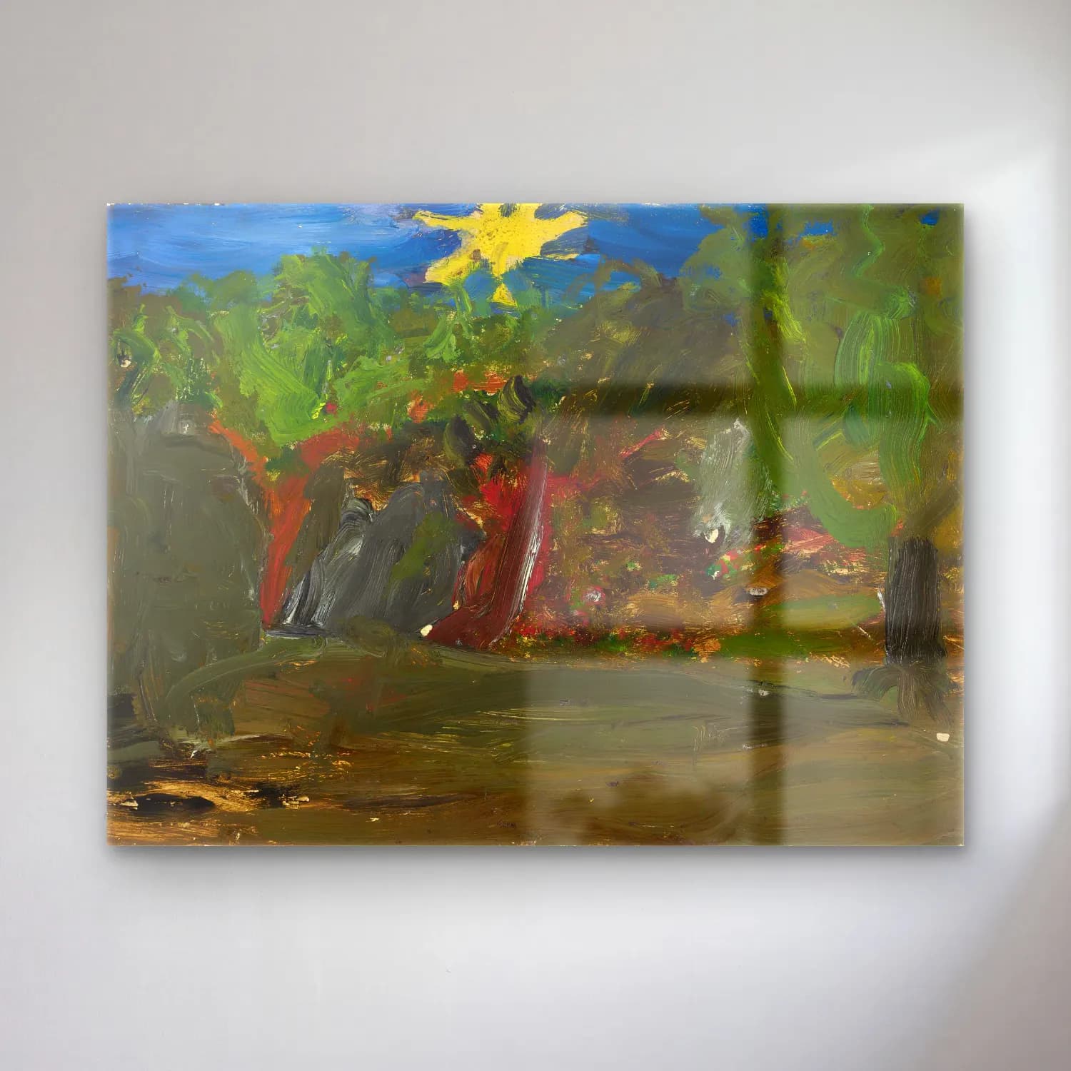 Tadeusz Makowski – Sun over a garden cam tablo — Tadeusz Makowski – Sun over a garden — empresyonist soyut manzara